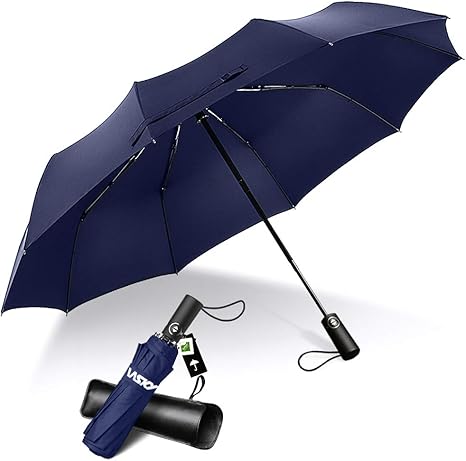 Amazon 折りたたみ傘 自動開閉 大きい おりたたみ傘 メンズ 風に強い 10本骨耐風傘 折れにくい 頑丈な折り畳み傘 超撥水 210t丈夫なグラスファイバー 収納ポーチ付き ブルー Wsky ウスカイ 折りたたみ傘 通販