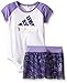 Adidas Baby Girls' Bodysuit and Short Set, White, 18 Months