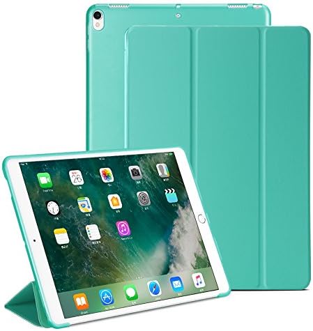  iPad Pro 10.5 Case, XULIS Lightweight Smart Case, PU Leather Front and Translucent Soft TPU Back With Tri-Fold Stand and Magnetic Auto Sleep/ Wake Function for iPad Pro 10.5 2017 Release（Mint green）