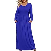 LONGYUAN Women's Plus Size Maxi Dresses for Curvy Women Casual Long Dress XL-6XL
