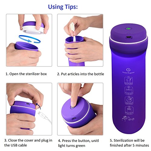 MASWATER UV Sanitizer for Electric Toothbrush – UV Sterilizer Sterilization Light Multi Portable Hand Disinfection Box with USB Charged for Makeup Brushes, Baby Toys, Nose Hair Trimmer, intimate tools