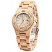 BEWELL Wooden Women Quartz Watch with Luminous Hands Metal Case 30M Water Resistance(MAPLE WOOD)