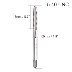 uxcell Machine Tap 5-40 UNC Thread 2B High Speed