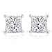 PARIKHS Princess cut Diamond stud 14k White Gold (0.08ctw, Clarity-I3)