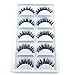 Mokde Mondge 5 Pairs/Box Handmade Mink Fur Pretty Eyelash 3D Strip Lashes Thick Fake Faux Eyelashes (mink lashe)