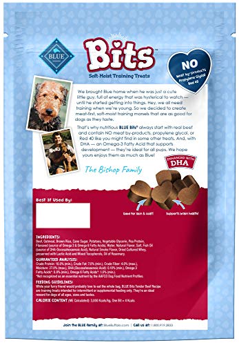 Blue Buffalo BLUE Bits Natural Soft-Moist Training Dog Treats Beef Recipe 16-oz bag