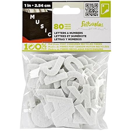 Unbekannt New Image Gruppe Feltables Filz Buchstaben und Zahlen 1-inch-White