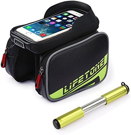 Bike Bag Fivanus Waterproof Mountain/Road Bike Handlebars Bags Set for Cycling, Top Tube Frame Bicycle Front Pannier including Mini Portable Bike Pump.