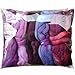 HAND DYED Super Soft BFL Wool SPINNING FIBER. Lustrous Long Wool Top Roving pre-drafted for Hand Spinning, Felting, Blending and Weaving. 5 beautifully colored Mini Skeins DISCOUNT PACK, Purple Haze