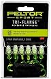 Peltor Sport Tri-Flange Corded Reusable Earplugs, 3-Pair Per Pack