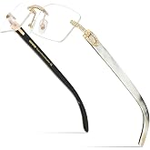 HEPIDEM 100% Really Buffalo Horn Handmade Sun Glasses Square Rimless Luxury BUffs Sunglasses 0816