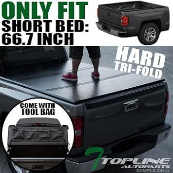 Topline Autopart Tri Fold Hard Tonneau Cover Tool Bag 07 16 Tundra Crewmax Extended Crew 5 5 66 Tonneau Covers Amazon Canada