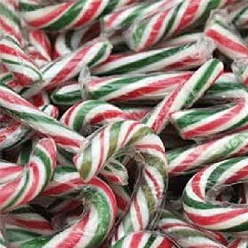Bonds of London Mini Christmas Peppermint Candy Canes, Red, White & Green, 1.25 kg, 1.25 kg (Pack of 1) - Image 3
