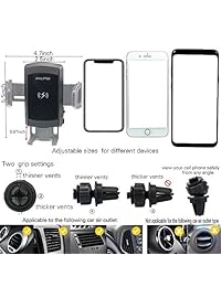 Soporte inalámbrico para cargador de automóvil, OHLPRO 10W   7.5W Qi Soporte de carga rápida para teléfono para automóvil Fácil operación con una mano, Parabrisas Ventilación de aire compatible con iPhone Xs   Xs Max   XR   X   8 8 Plus, Samsung S10 S9 No