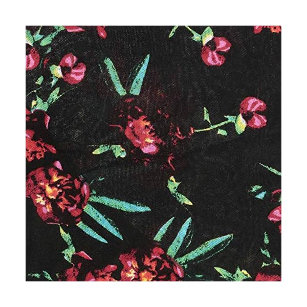 Tamaris Bufanda de Flores Miralia con flecos pañuelo mujer (talla única - negro) | DeHippies.com