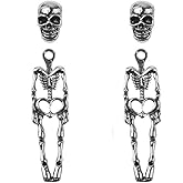 YOYOKIT Halloween Earrings for Women, Pumpkin & Skeleton & Spider Style Dangle Earrings Halloween Party Costume Jewelry Accessories Gifts for Woman