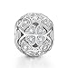NinaQueen 925 Sterling White-Silver Love Clover Charm for European Bracelets Fit for Pandöra Charms Pendant Chocker Necklaces Birthday Anniversary Christmas Gifts For Mommy Women Her Wife Sister Daughter