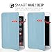 MoKo Case Fit iPad Mini 3/2 / 1, Slim Lightweight Smart Shell Stand Cover with Translucent Frosted Back Protector Fit Apple iPad Mini 1 / Mini 2 / Mini 3, Light Blue (with Auto Wake/Sleep)