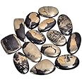 Natural Apache Gold Gemstone- Healing Crystals for DIY Jewelry Making -Loose Natural Cabochon -Perfect for Crafting Unique Jewelry Designs Gift for Her, Mother and Wife (5 pcs, 25-35 mm)