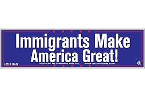 STARSHINE ARTS Immigrants Make America Great Large Bumper Sticker (9" x 2.5")
