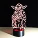 3D Lamp Yod,3D Illusion Night Light 7 Colors Changing Lamp with Remote Control,Table Desk 3D Led Lamp Home Decoration Gifts for Children Kids Bedroom,Living Room,DiningRoom