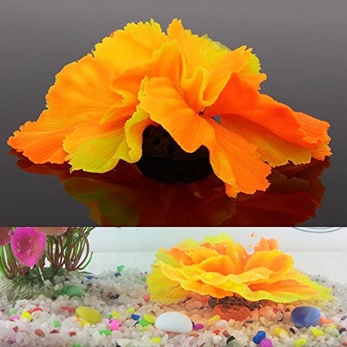 Kocome Silicone Artificial Coral Plant Aquarium Fish Tank Decor Underwater Ornament