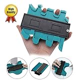 【2020 NEW】Contour Gauge Duplicator, Plastic Woodworking Shape Tracing Template Measuring Tool, Contour Copy Duplicator, Circular Frame Profile Gauge Ruled - Profile Jig Guide-5Inch(Blue)