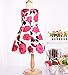 Kidscool Little Girls Sleeveless Flower Print Necklace Pleated Princess Dress