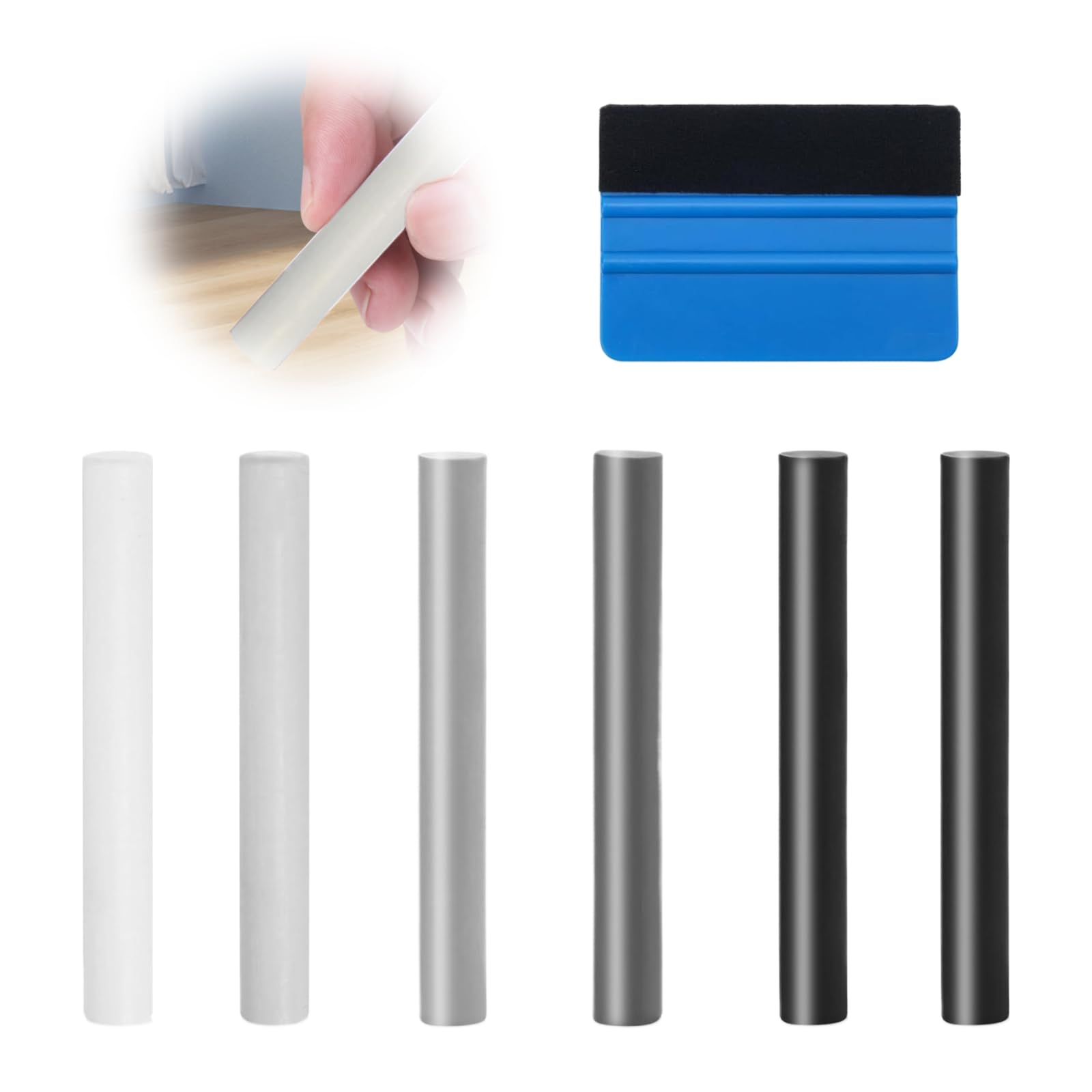 FunnAura 7PCS Laminate Floor Scratch Repair Kit, Wax Filler Wood Repair Sticks for Wood Home Flooring