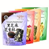 Onetang Mini Crunchy Nuts Bars Blend Clusters (Black Sesame Seeds, Pumpkin Seeds, Rose, Peanut) Gluten Free Low Sugar 4 Bags, total 21.16 Oz
