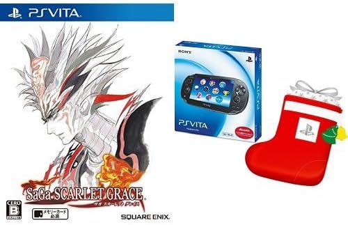 Amazon サガ スカーレット グレイス Ps Vita 本体 3g Wi Fiモデル クリスタル ブラック 限定版 デカくつした Amazon限定特典 Ps Vita用テーマ サガキャラクターズ 配信 ゲーム