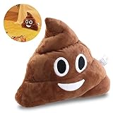 BESTOMZ Poop Plush Pillow Round Cushion Toy, 35 x 35 x 10 cm (Smile poop)