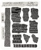 Stampers Anonymous Tim Holtz Large Cling Rubber Stamp Set, Stuff To Say