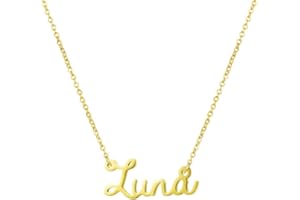 Awegift Personalized Name Necklace 18K Gold Plated New Mom Bridesmaid Gift Jewelry for Women