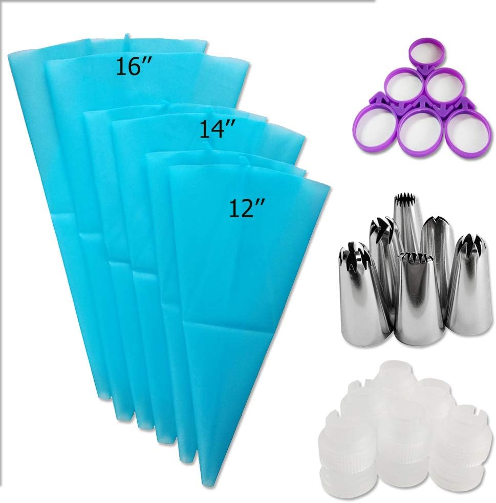 silicone pastry bags with tips Kitchen & Dining