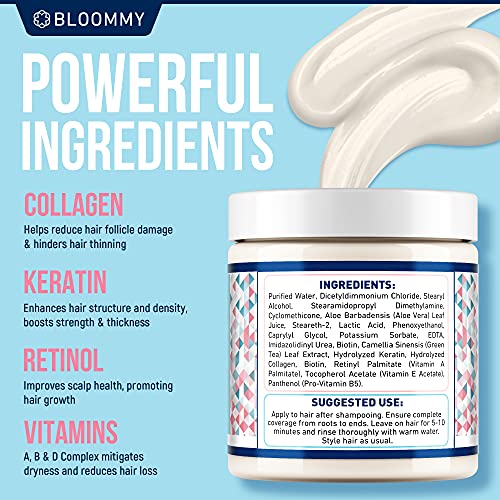 Collagen Hair Mask by Bloommy - Made in USA - Deep Conditioner