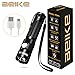 BEIKE USB Rechargeable Flashlight, IPX8 Waterproof Small Portable LED Flashlight with Clip for Camping Hiking Emergency EDC (18650 Battery Included)