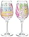 Lilly Pulitzer Acrylic Wine Glass Set, Meet Me at The Beach, Pink