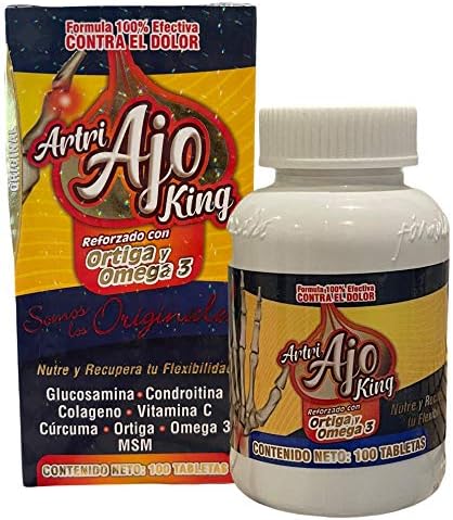 New Improved Formula Artri AJO King Ortiga \u0026 Omega 3 Dolor - Joint Support  Supplement 100 Tabletas Flexibilidad. Curcuma, Omega 3, Colageno. |  Pricepulse