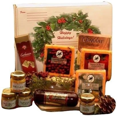 Holiday Meat and Cheese Sampler Gift Box