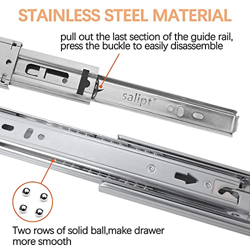 Soft Close Drawer Slides,Drawer Slides 10 inch,6 Pairs Drawer
