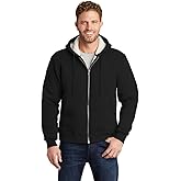 CornerStone Unisex Heavyweight Sherpa Lined Hooded Fleece Jacket | Zip Hoodie for Men & Women, Casual Sweatshirt