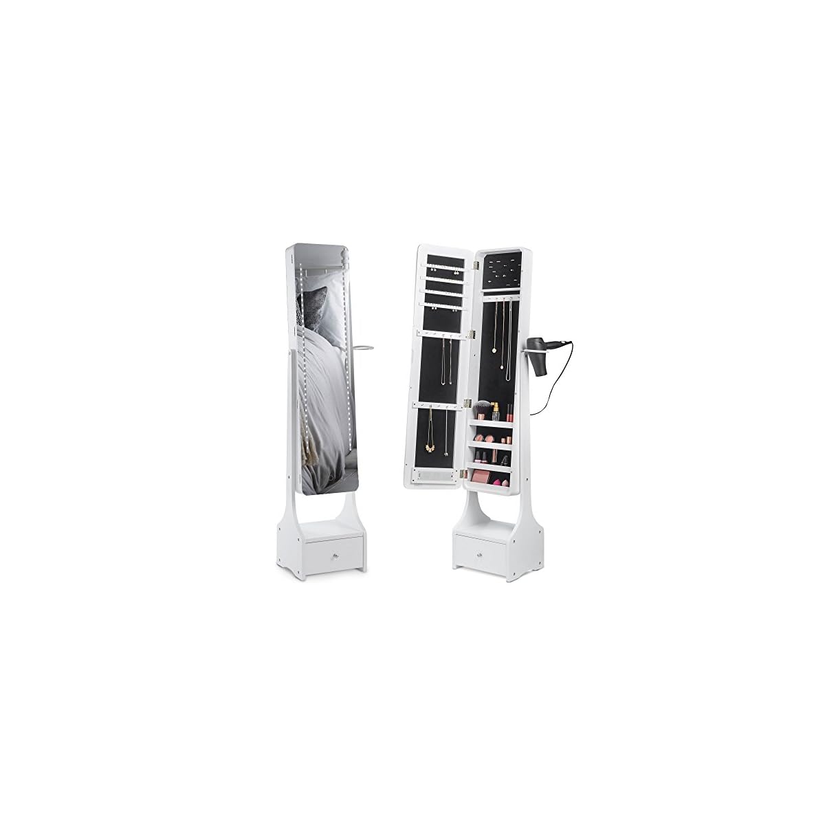 Beautify Floor Standing Make Up And Jewellery Organiser Armoire