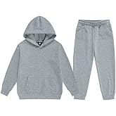 jeecoin Girls Boys Tracksuit Athletic Sweatsuits Pullover Hoodie 2 Pieces Kids Sweatshirt and Jogger Sweatpants Outfits Set