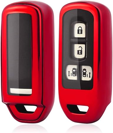 Amazon Nbox キー ケース ホンダ キー ケース リモコン キー カバー 高級 Tpu 軽量 シリコン キーホルダー 汚れ 落下 傷防止 適応車種 Nワゴン N Box Nwgn N One N Van など 赤 キーケース キーホルダー 車 バイク
