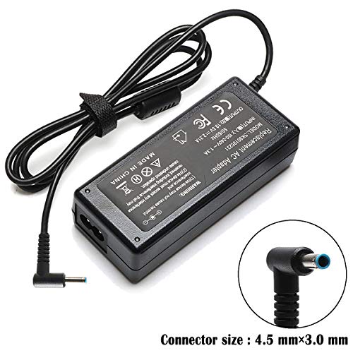 45W 19.5V 2.31A AC Adapter Charger for HP Laptop Chromebook Elitebook 840 HP Pavilion Spectre Envy X360 HP Stream Probook Zbook Chrome Book Blue Tip Computer Notebook Power Cord Replacement Plug