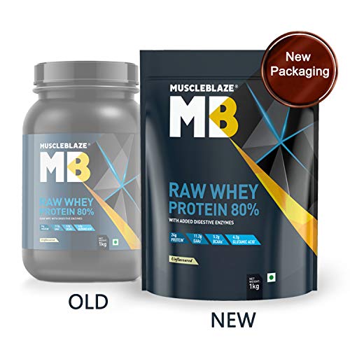 MuscleBlaze 100% Clean Raw Whey Protein Concentrate (Unflavoured, 1kg) | Easy to Digest 2 MuscleBlaze 100% Clean Raw Whey Protein Concentrate (Unflavoured, 1kg) | Easy to Digest - Image 2