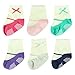 BABIBEAN Baby Girls' Anti Skid Toddlers New Born Mary Jane Dress Socks Soft Quarter Socks 0-12 Months 6 Pairs