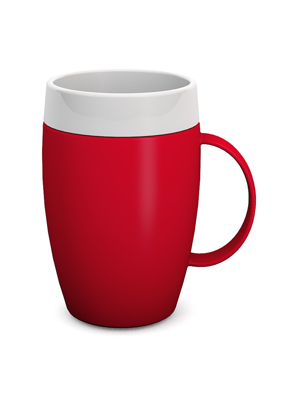 Ornamin Mug with Internal Cone 140 ml Red (model 905) | drinking aid, coffee cup, thermo mug, cup for elderly