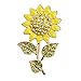 Partyfareast Elegant Rhinestone Brooch Pin Jewelry for Women Girls (Sunflower)